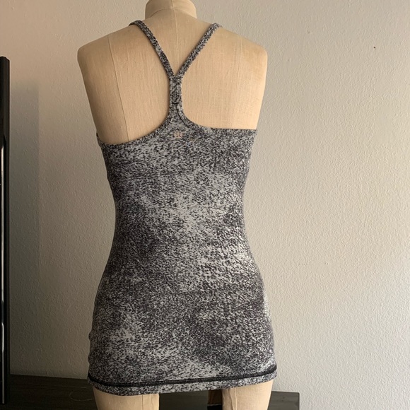 Lululemon Stretch Tank Black White - Size 6 - Picture 3 of 5